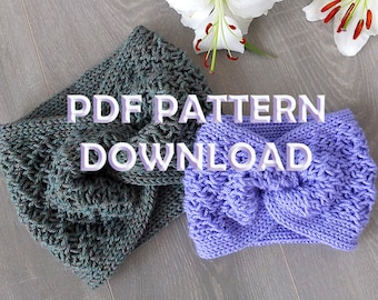 Willow Weave Ear-Warmer PATTERN PDF for circular knitting machines Addi and Sentro 22, 40, 46 & 48