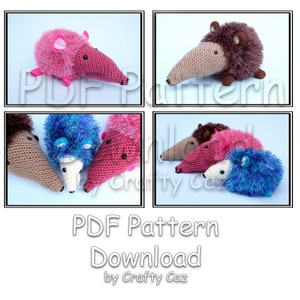 Hedgehog Family 3 sizes - Circular Knitting Machine  PDF PATTERN Addi and Sentro Machines (Each machine knits a different size)