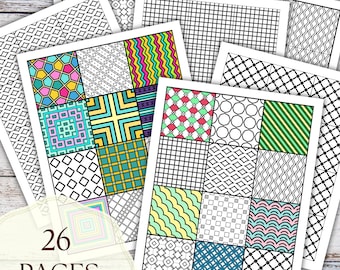 Coloriages de carreaux de mosaïque, Coloriages de carreaux de mosaïque, Coloriages de carreaux de mosaïque