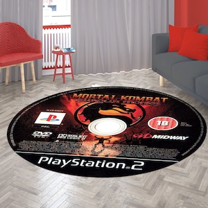Mortal Kombat Rug, Mortal Kombat Shaolin Monks Rug, CD Rug, Gamer Rug, Retro Arcade Game Decor, Gamer Room Carpet, Gift for Gamer, CD Rugs