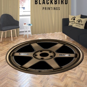 Rim Rug, Car Rim Rug, Wheel Rug, Car Guy Rug. Special Handmade Rugs, Custom Made Rug, Boy Rug, Gift for car guy, Round rug, Circle Rug,