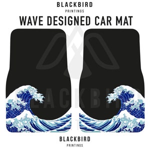 Wave Designed Car Mat, High Quality Car Mat, Custom Car Mats, Car Floor Mat, Kanagawa Wave, JDM Floor Mat,  Car Accessory, Car Mat, Popular