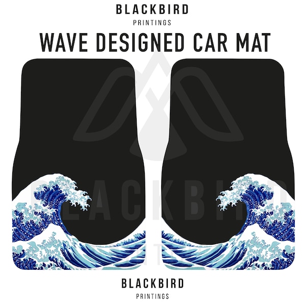 Wave Designed Car Mat, High Quality Car Mat, Custom Car Mats, Car Floor Mat, Kanagawa Wave, JDM Floor Mat,  Car Accessory, Car Mat, Popular