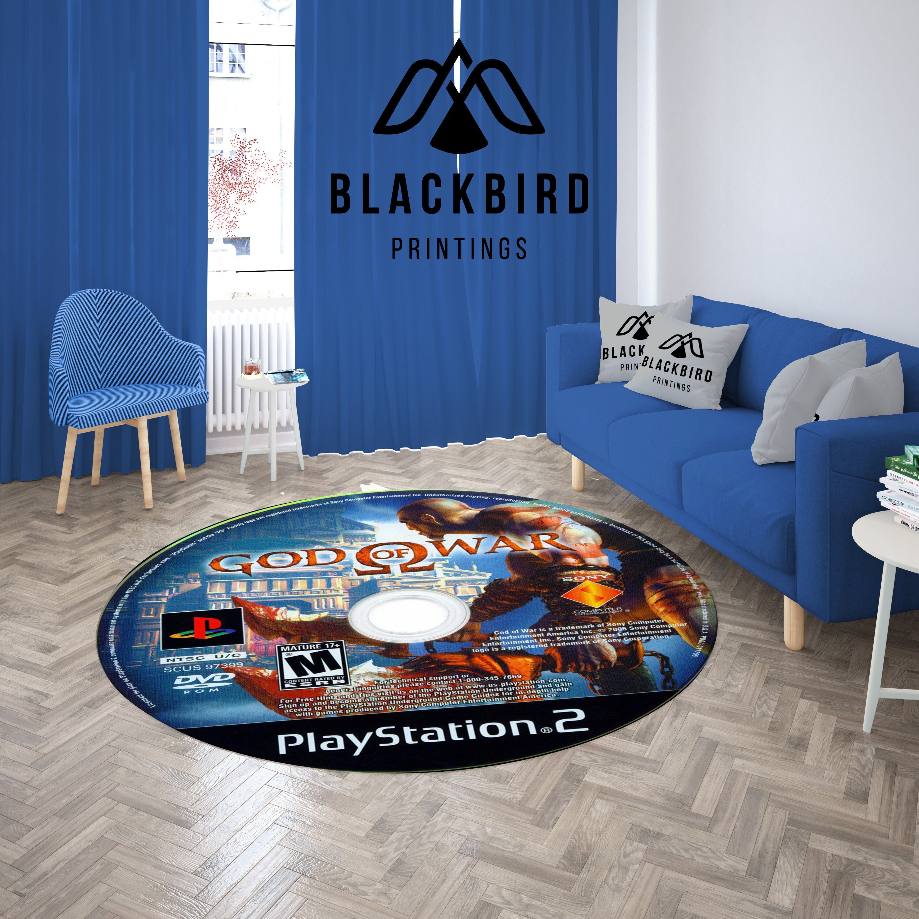 God of War Playstation 2 CD Rug, Gamer Room Decor - Etsy