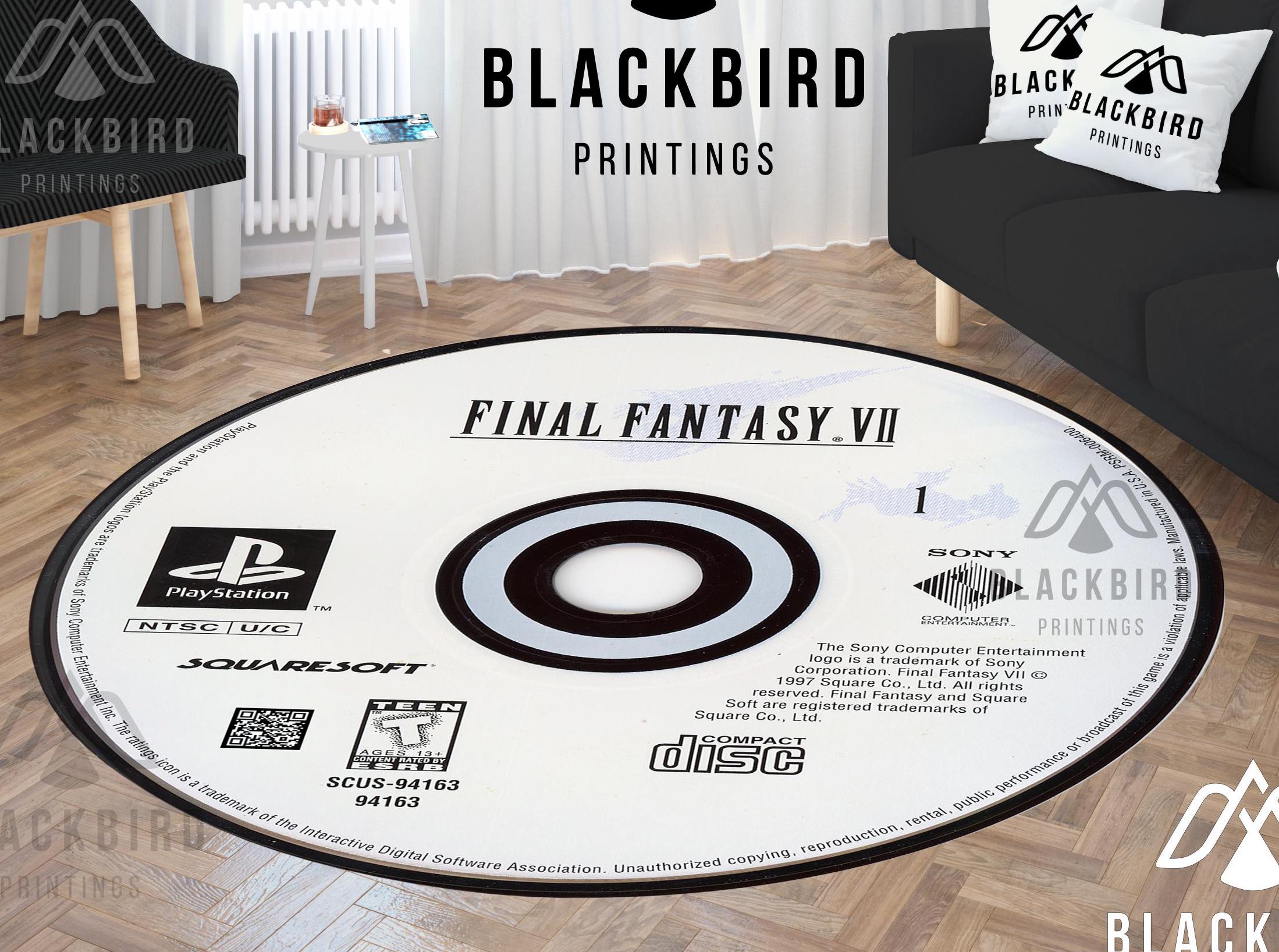 Ff7 Rug Final Fantasy VII CD Rug: Retro Game Room Decor - Etsy