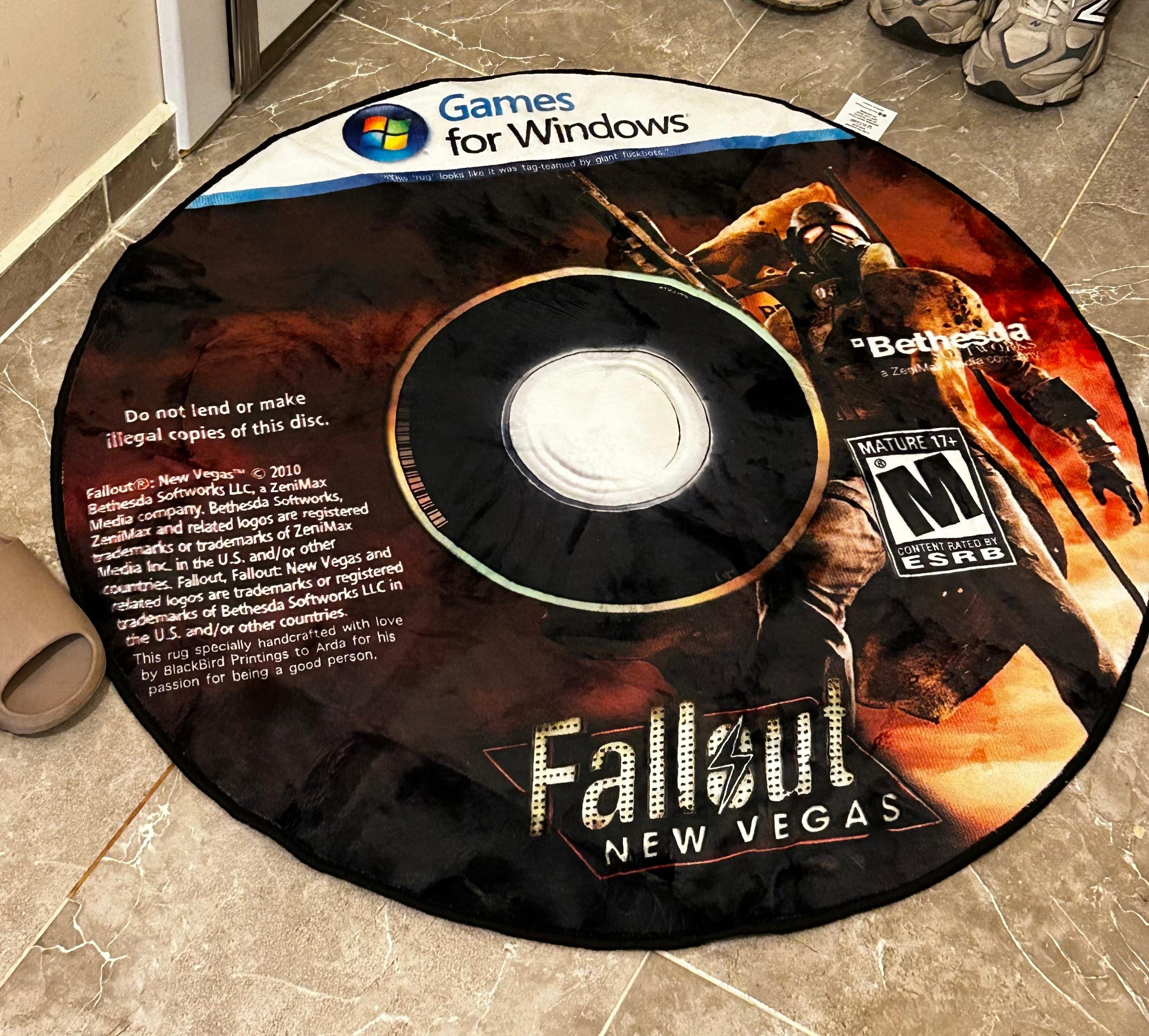 Fallout Area Rug Fallout New Vegas CD Rug: Gamer Room Decor - Etsy