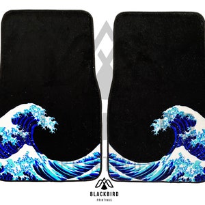 Wave Designed Car Mat - High Quality -  Custom Car Mats - Car Floor Mat - Japan Car Mat - JDM Floor Mat - Car Accessory