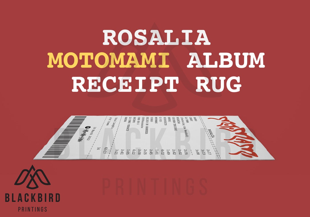 Rosalia Motomami Album Receipt Rug Rosolia Album Receipt Designed Rug Album  Designed Rug Aesthetic Rug Aesthetic Home Decor Rug -  Finland