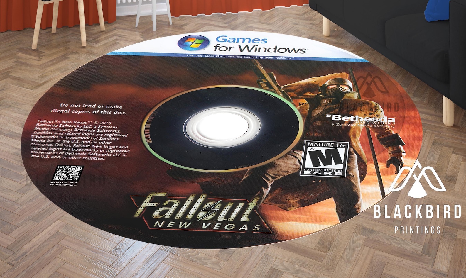 Wv State Rug Fallout Fallout New Vegas CD Rug: Gamer Room Decor - Etsy