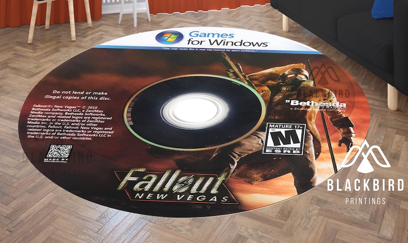 Fallout New Vegas CD Rug: Gamer Room Decor - Etsy