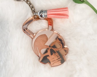 Skull Keychain, CrossFit Accessories, Gym Lover Gift, Fitness Motivation Gift, Girls Who Lift, Fitness Lover Gift, Strong Girl Gift