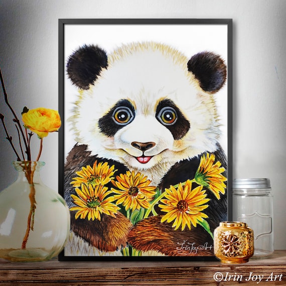 Baby Panda Fine Art Print - Animal Art, Panda Poster, Nursery Art, Gift  Ideas, Wall Decor