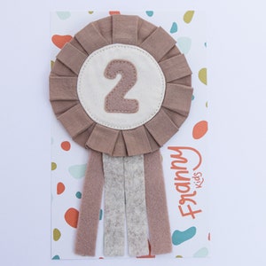 CUSTOM NEUTRAL COLOURS Handmade Birthday Badge Design Your Own image 7