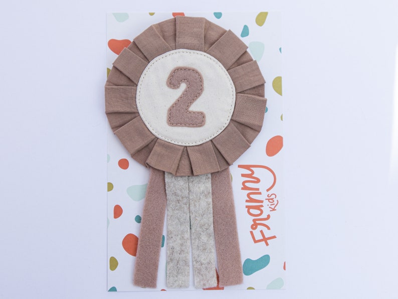 CUSTOM NEUTRAL COLOURS Handmade Birthday Badge Design Your Own image 7