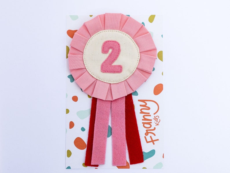 Orange and Yellow Birthday Badge Cotton and Wool Felt Choose Your Number image 5