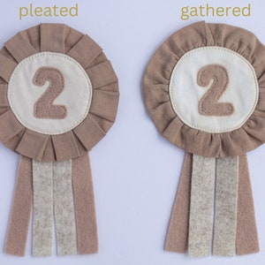 CUSTOM NEUTRAL COLOURS Handmade Birthday Badge Design Your Own image 4