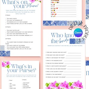 Bougainvillea Bridal Shower Games Bundle: Italy Theme (Digital Download)