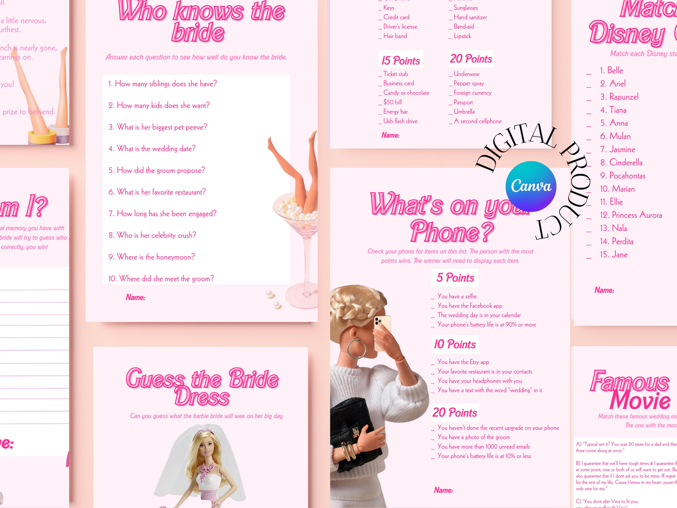 Barbie Bridal Shower Etsy