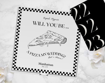 Bridesmaid Pizza Box Proposal Template,  Custom pizza boxes, Wedding Personalizable Pizza Will You Be A Pizza My Wedding#018