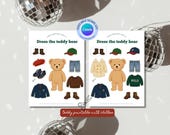Teddy Bear Paper Doll: Printable Dress-Up Activity (PDF Download)
