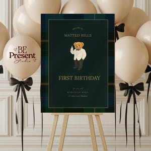 Letrero de bienvenida para baby shower de Polo: estilo clásico de Ralph Lauren (descarga digital, 45,7 x 61 cm/61 x 91,4 cm)