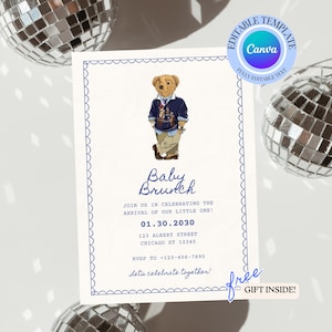 Ralph Lauren Polo Babypartyeinladung Vorlage Bar Klassisches Karoeinladung Tartan Reiter Ralph Lauren Design Poloclub Babypolo
