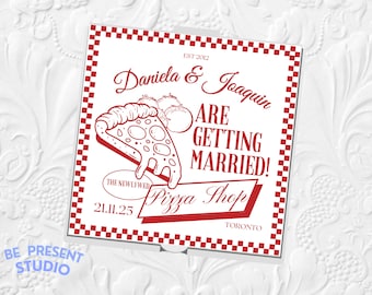 Wedding Pizza Box Template, Custom Pizza Box, Wedding  Pizza Party, Digital Template, Wedding Personalizable Pizza,  digital pizza size
