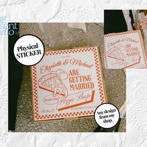 Personalized Wedding Pizza Box Labels: That&#39;s Amore Stickers