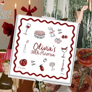 Birthday pizza box, birthday Pizza Box Template, Pizza Box Customizable, friends gift , birthday 2025, custom pizza box, pizza night idea