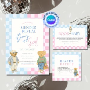 Gender Reveal Invitation Template Is He a Ralph or She a Lauren  Baby Polo Theme  Editable Baby Shower Evite – Instant Download#36