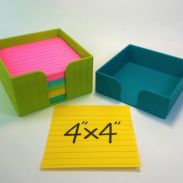 4x4 Sticky Note Holder - Customizable - 3D Printed