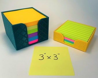 3x3 Sticky Note Holder - Customizable - 3D Printed