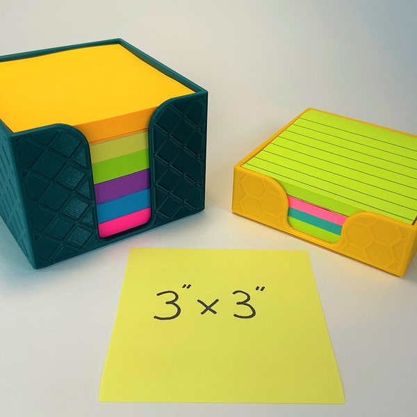 3x3 Sticky Note Holder - Customizable - 3D Printed