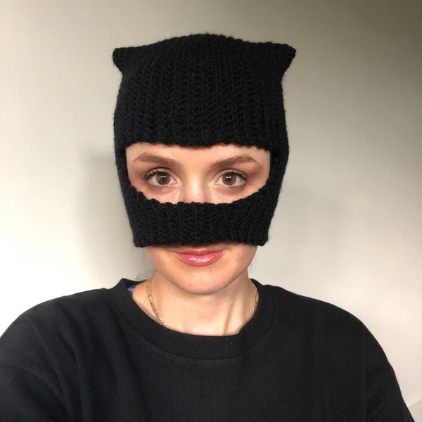 Crochet Catwoman Beanie Balaclava
