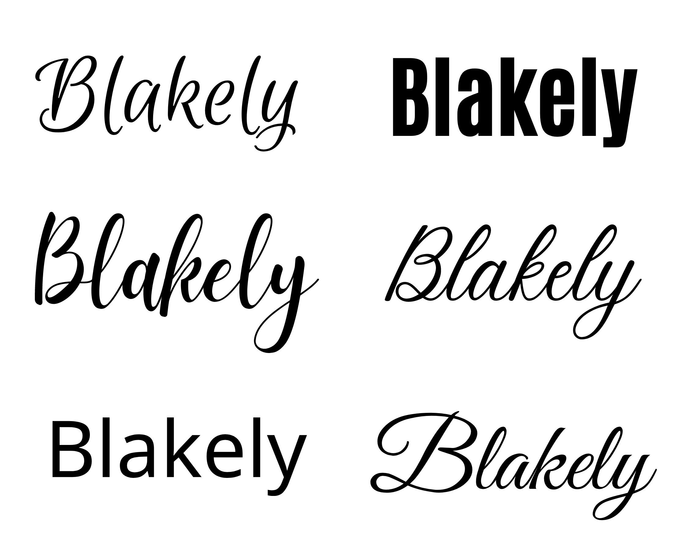 Blakely svg Blakely Baby Name svg Blakely Wedding Name svg Etsy México