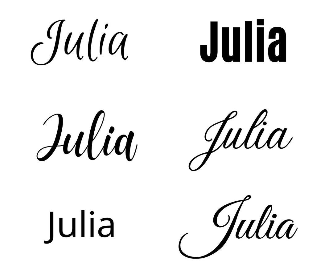 Julia Svg , Julia Baby Name Svg, Julia Wedding Name Svg Etsy