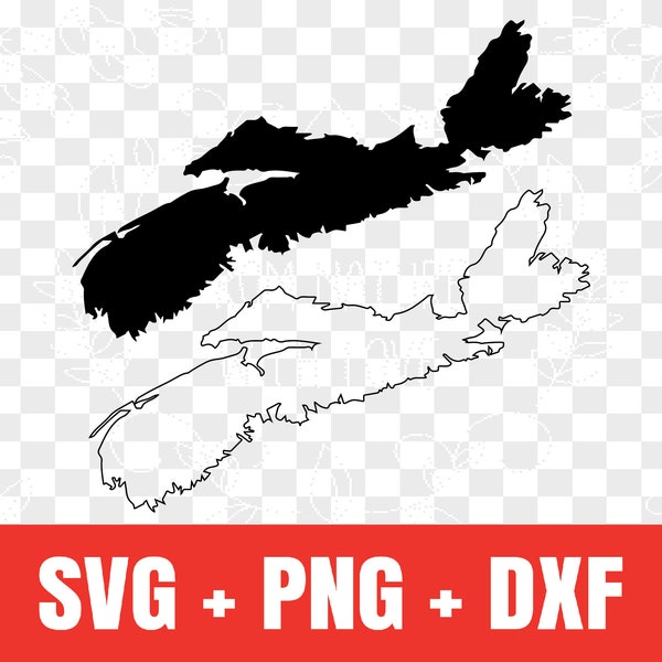 Nova Scotia Canada Map svg, Nova Scotia silhouette svg, Nova Scotia outline svg