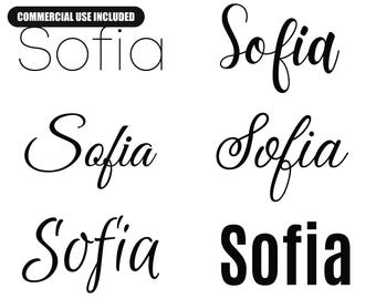 Sofia svg, Prénoms de bébé svg, Noms de mariage svg