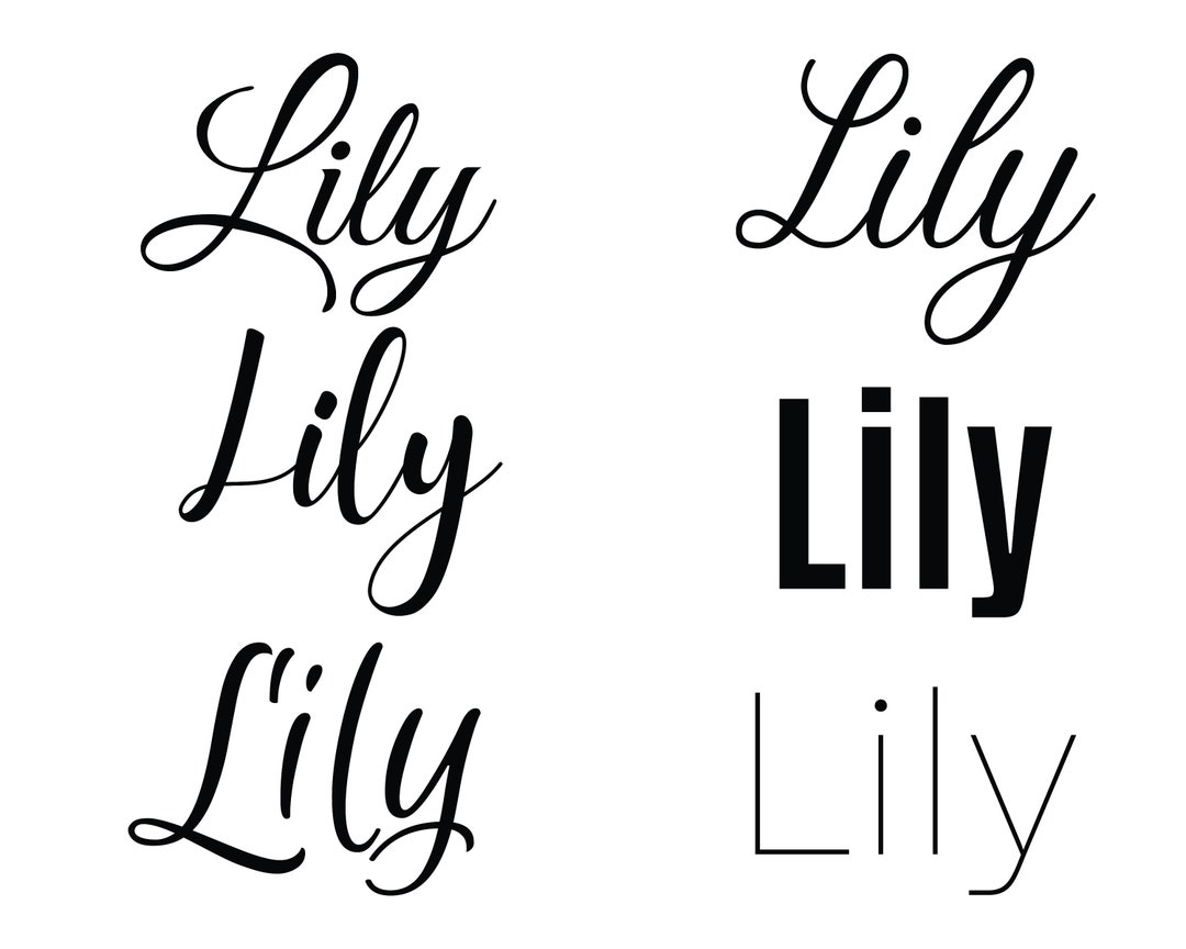 Lily Svg , Baby Names Svg, Wedding Names Svg Etsy