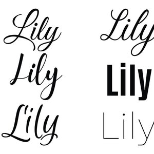 Lilie svg, Baby Namen svg, Hochzeitsnamen svg