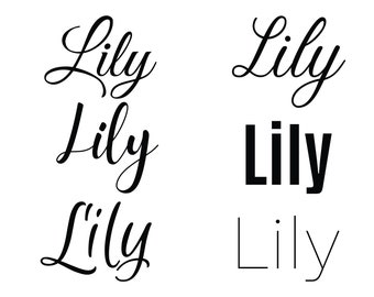 Lily Name / Flower -- Digital Design -- PNG + SVG Download - Etsy