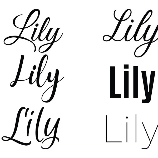 Lily svg , Baby Names svg, Wedding Names svg