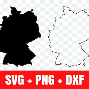 Het silhouet svg van Duitsland, De contouren van Duitsland svg