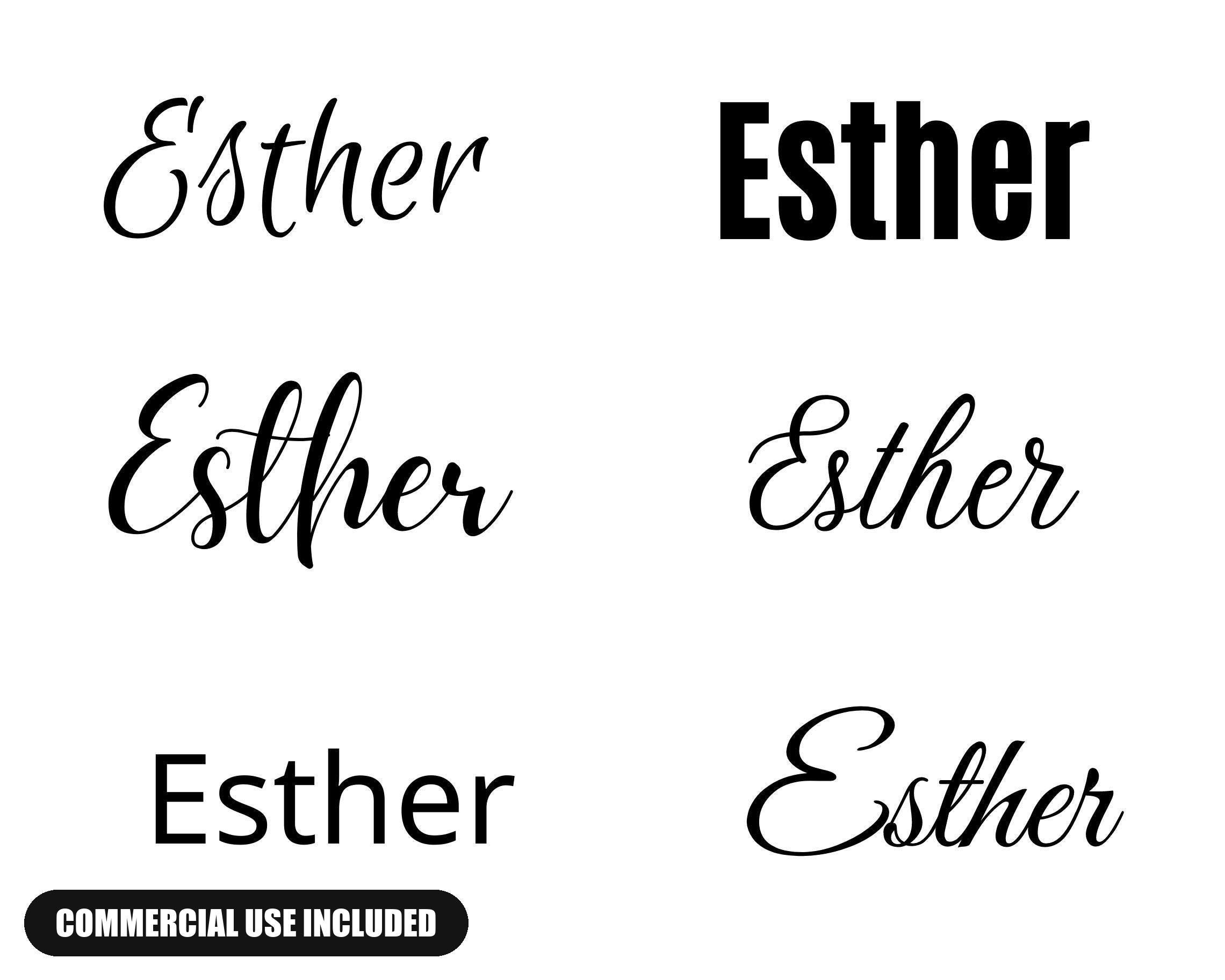 Esther様 Esther Svg , Esther Baby Name Svg, Esther Wedding Name Svg - Etsy