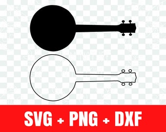 Banjo silhouette svg, Banjo outline svg