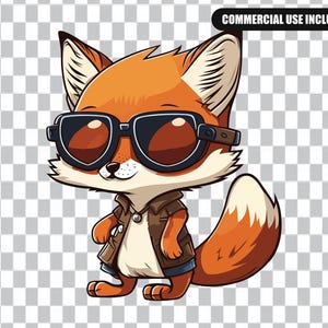 Cartoon Fox with Sunglasses SVG, Fox with Sunglasses Clip Art svg, Fox with Sunglasses Clipart svg, Fox with Sunglasses Cricut svg