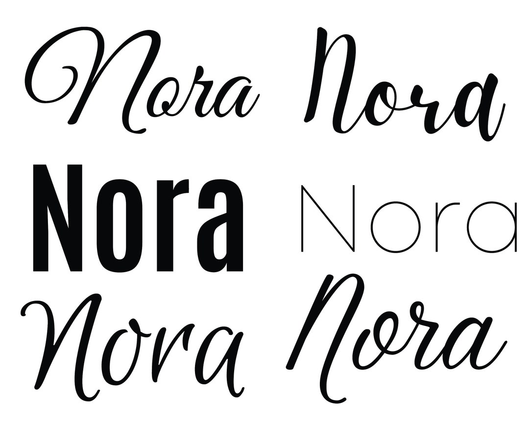 Nora Svg , Baby Names Svg, Wedding Names Svg Etsy