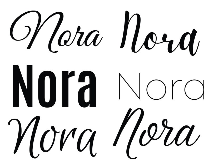 Nora Svg , Baby Names Svg, Wedding Names Svg - Etsy