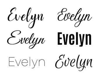 Evelyn svg , Baby Names svg, Wedding Names svg