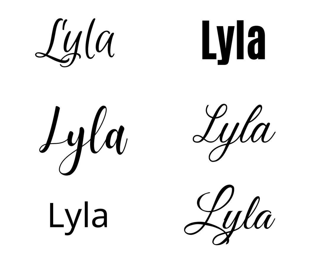 Lyla Svg , Lyla Baby Name Svg, Lyla Wedding Name Svg - Etsy